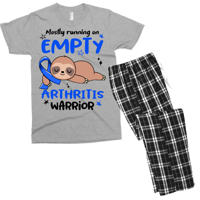 Arthritis Awareness T  Shirt Mostly Running On Empty Arthritis Warrior Men's T-shirt Pajama Set by biscuitsregularly | Artistshot