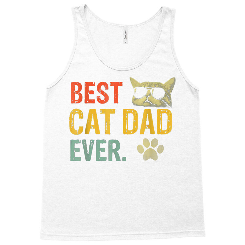 Vintage Best Cat Dad Ever T Shirt Cat Daddy Gift T Shirt Tank Top | Artistshot