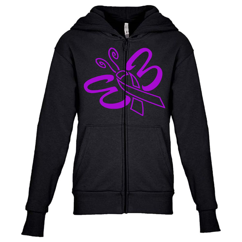 Alzheimers Awareness T  Shirt Her Fight Is My Fight I Support Future C Youth Zipper Hoodie | Artistshot