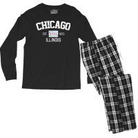 Vintage Chicago Illinois Est. 1833 Gift T Shirt Men's Long Sleeve Pajama Set | Artistshot