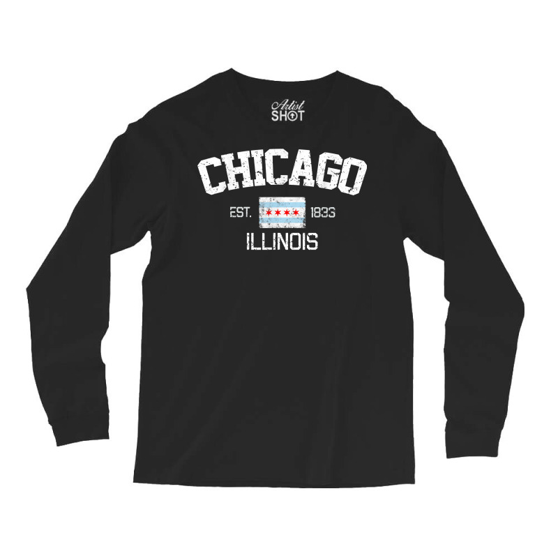 Vintage Chicago Illinois Est. 1833 Gift T Shirt Long Sleeve Shirts | Artistshot