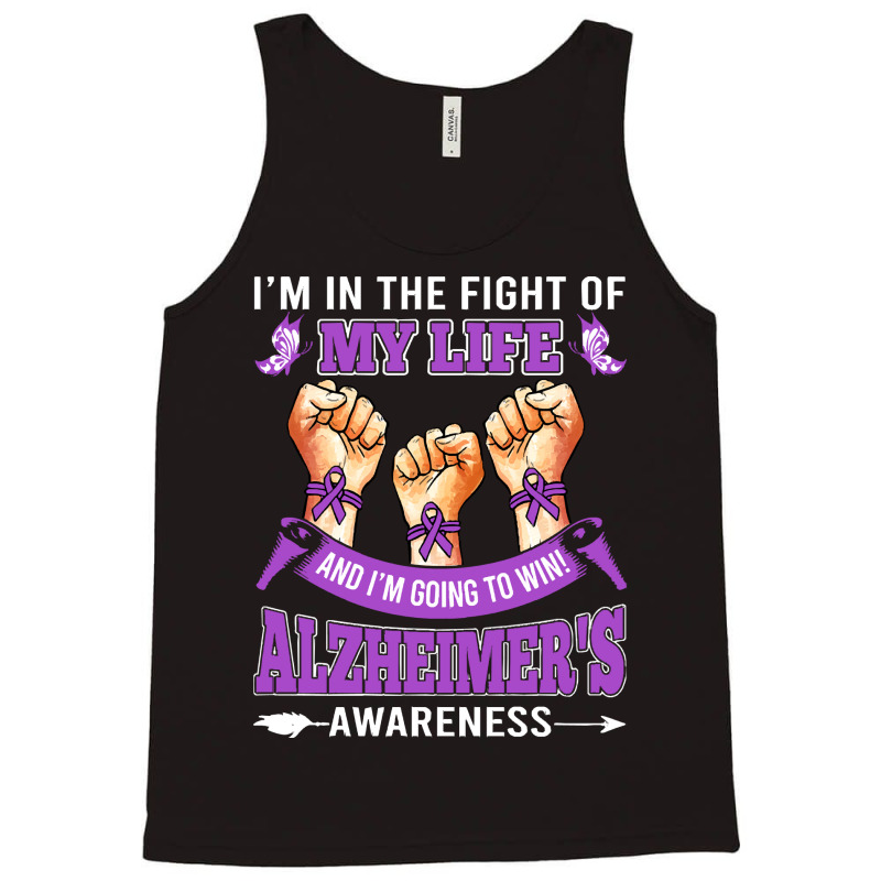 Alzheimers Awareness In The Fight T  Shirt Alzheimer's Awareness In Th Tank Top by musselrhinoceros | Artistshot