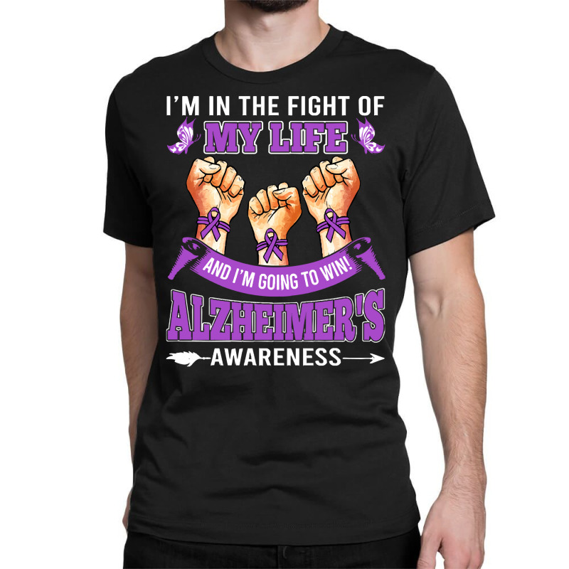 Alzheimers Awareness In The Fight T  Shirt Alzheimer's Awareness In Th Classic T-shirt by musselrhinoceros | Artistshot