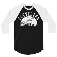 Vintage Cleveland Ohio Skyline Apparel T Shirt 3/4 Sleeve Shirt | Artistshot