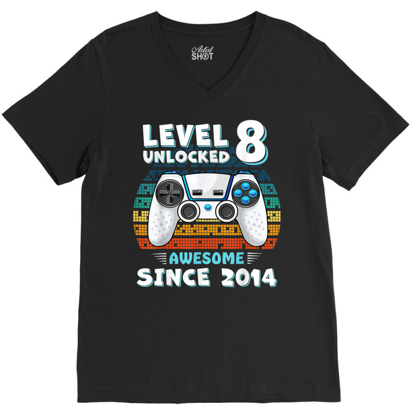 Eight 8yr Bday Son Boy Funny Gamer 8th 8 Years Old Birthday T Shirt V ...