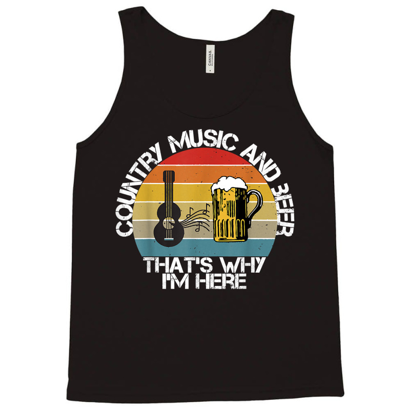 Vintage Country Music And Beer That's Why I'm Here Mens T Shirt Tank Top | Artistshot