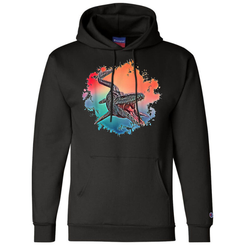 Mosasaurus Dinosaur Motif Prehistoric Predator Design Dino T Shirt Champion Hoodie | Artistshot