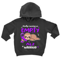 Alzheimers Awareness T  Shirt A L Z Awareness Mostly Running On Empty Toddler Hoodie | Artistshot