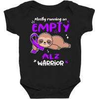 Alzheimers Awareness T  Shirt A L Z Awareness Mostly Running On Empty Baby Bodysuit | Artistshot