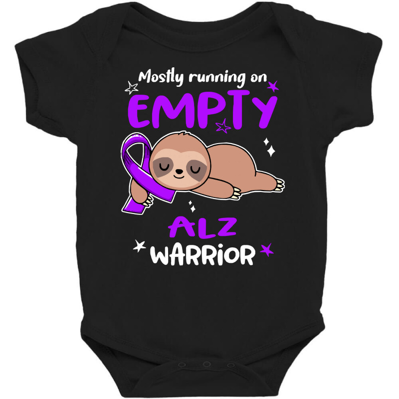 Alzheimers Awareness T  Shirt A L Z Awareness Mostly Running On Empty Baby Bodysuit by musselrhinoceros | Artistshot