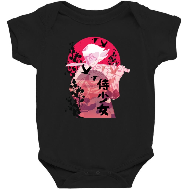 Samurai Woman Anime Baby Bodysuit | Artistshot