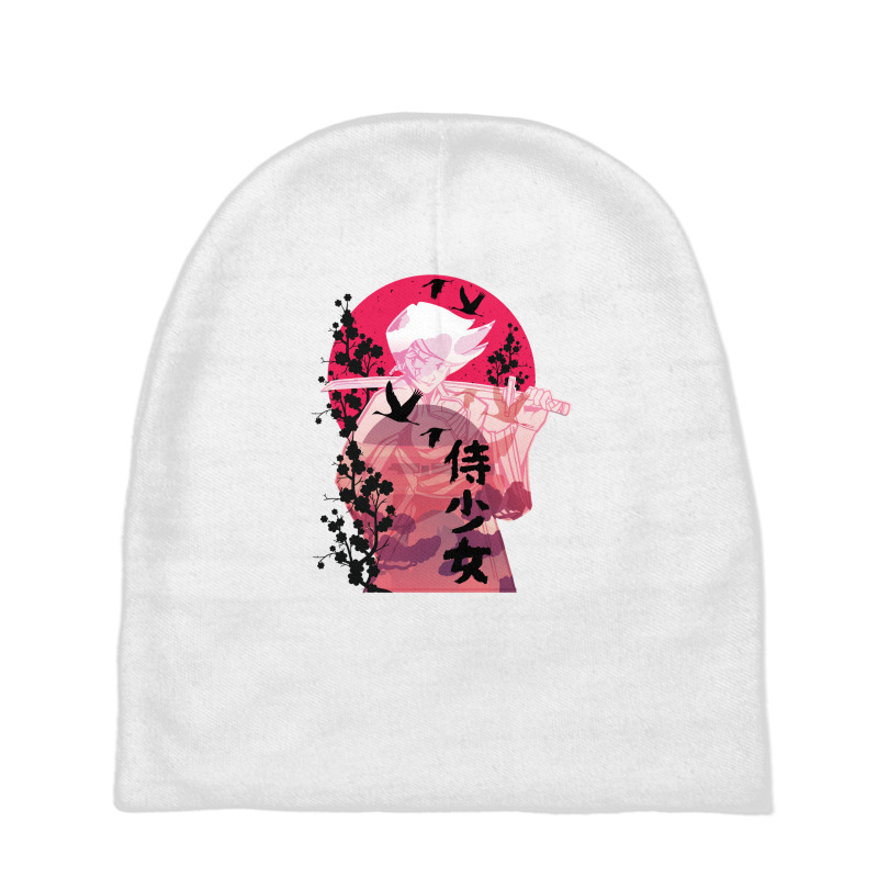 Samurai Woman Anime Baby Beanies | Artistshot