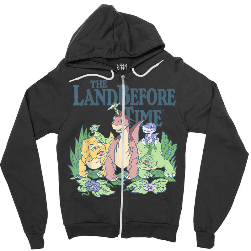 Land Before Time Pastel Dinosaur Friends T Shirt Zipper Hoodie | Artistshot