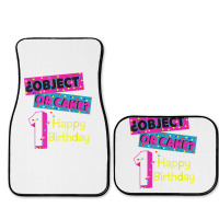 Object Or Cake Happy Birthday 1 Family Matching Confetti T Shirt Full Set Car Mats | Artistshot