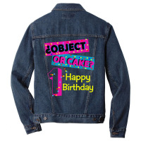 Object Or Cake Happy Birthday 1 Family Matching Confetti T Shirt Men Denim Jacket | Artistshot