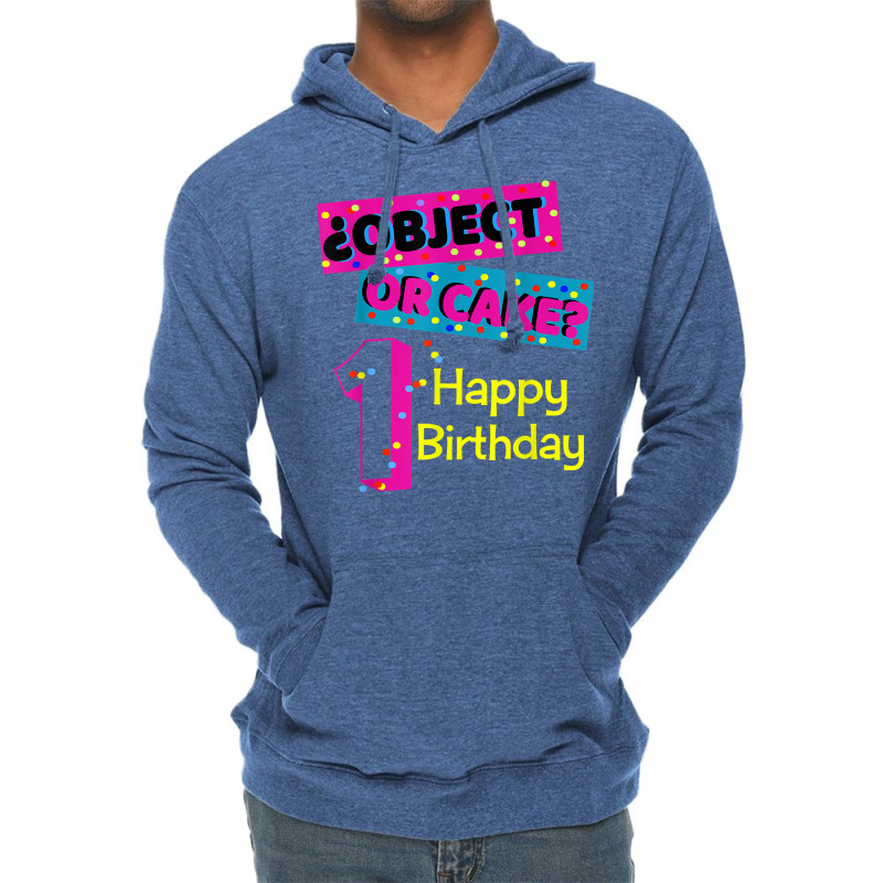 Object Or Cake Happy Birthday 1 Family Matching Confetti T Shirt Lightweight Hoodie | Artistshot