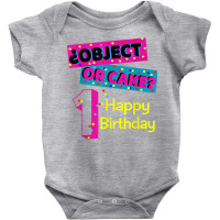 Object Or Cake Happy Birthday 1 Family Matching Confetti T Shirt Baby Bodysuit | Artistshot