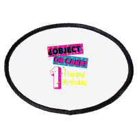 Object Or Cake Happy Birthday 1 Family Matching Confetti T Shirt Oval Patch | Artistshot