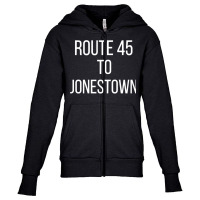 Route 45 To Jonestown Anti Trump  Cult Followers Long Sleeve T Shirt Youth Zipper Hoodie | Artistshot