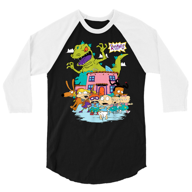 Rugrats Running Away From Reptar T Shirt 3/4 Sleeve Shirt by bhuvanseeliger | Artistshot