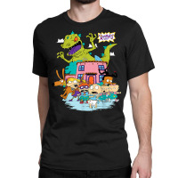 Rugrats Running Away From Reptar T Shirt Classic T-shirt | Artistshot