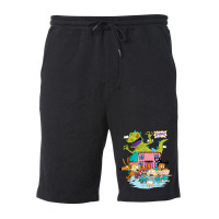 Rugrats Running Away From Reptar T Shirt Fleece Short | Artistshot