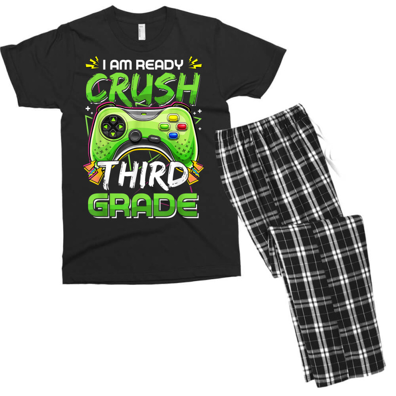 Video Game Boys I Am Ready To Crush Third Grade First Day T Shirt Men's T-shirt Pajama Set | Artistshot