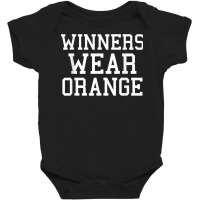 Winners Wear Orange Color War Camp Team Game Competition T Shirt Baby Bodysuit | Artistshot