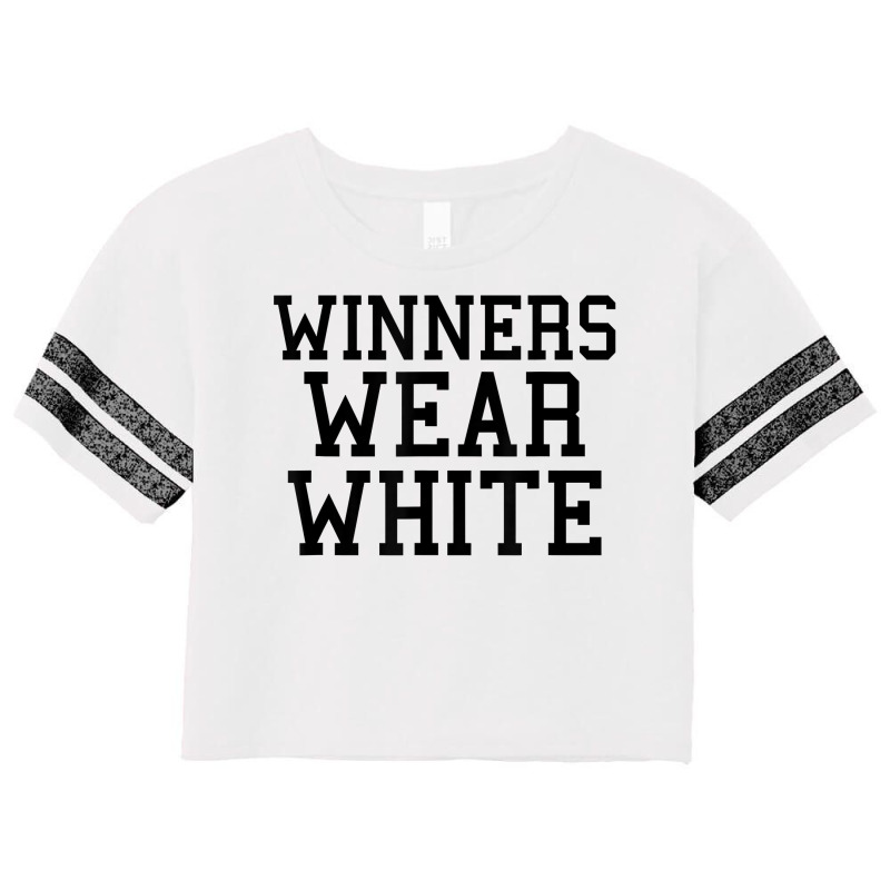 Winners Wear White Color War Camp Team Game Competition T Shirt Scorecard Crop Tee by bhuvanseeliger | Artistshot