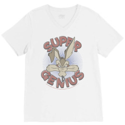 looney tunes wile e. coyote super genius t shirt V-Neck Tee | Artistshot