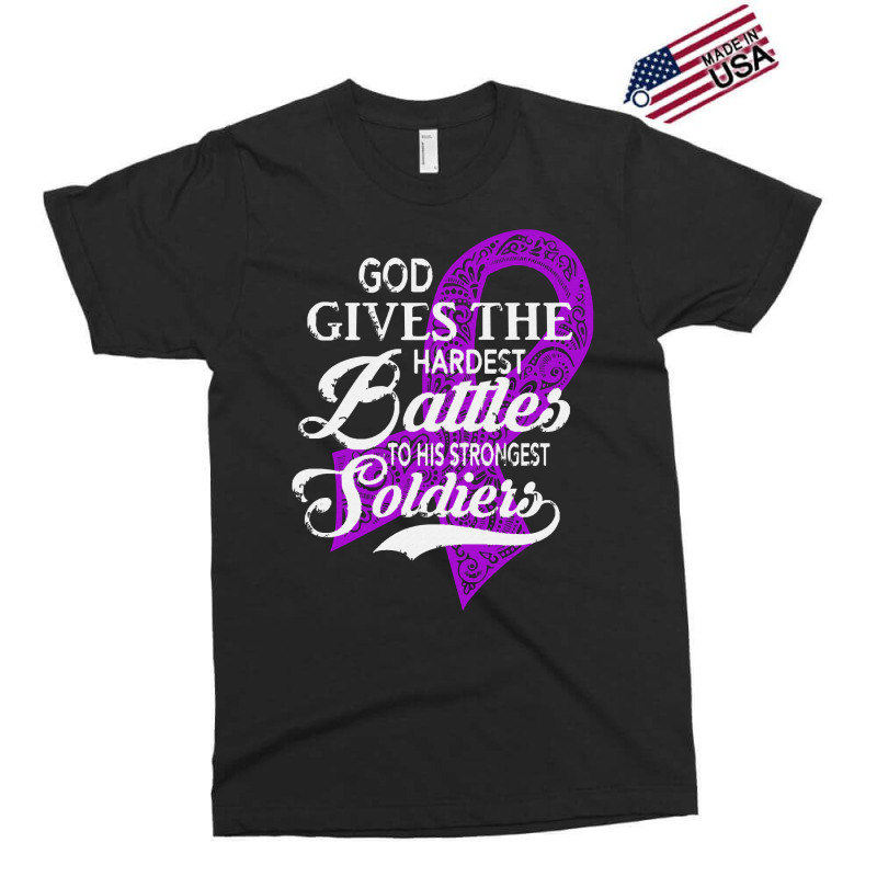 Alzheimers Awareness T  Shirt God Gives The Hardest Battles Strongest Exclusive T-shirt | Artistshot