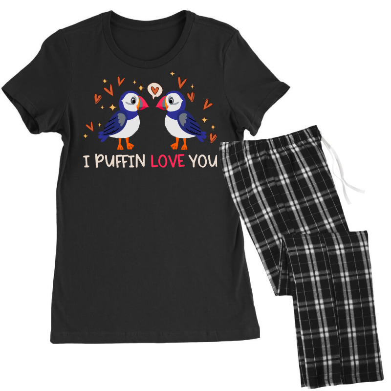 Gift T  Shirt I Puffin Love You Relationship Hearts Seabirds T  Shirt Women's Pajamas Set by giraffeleopard | Artistshot