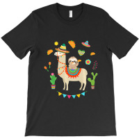 Sloth Riding Llama Mexican Fiessta Costume Taco Gift Premium T Shirt T-shirt | Artistshot