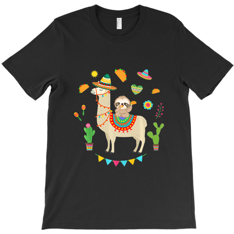 Sloth Riding Llama Mexican Fiessta Costume Taco Gift Premium T Shirt T-shirt | Artistshot