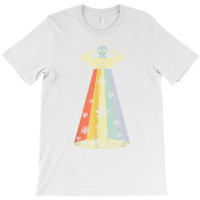 Vintage Alien Weed Pot Leaf Ufo Abduction Marijuana Cannabis T Shirt T-shirt | Artistshot