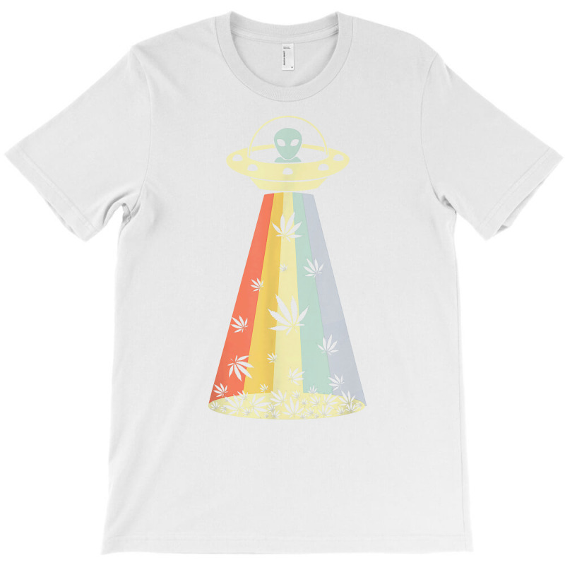 Vintage Alien Weed Pot Leaf Ufo Abduction Marijuana Cannabis T Shirt T-shirt | Artistshot