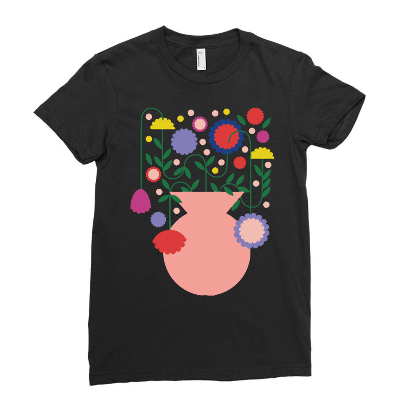 Flowers T  Shirtjar  Flowers Mediterranean Happy Time Traveling Colorf Ladies Fitted T-Shirt by trompeloise212 | Artistshot