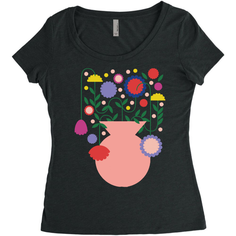 Flowers T  Shirtjar  Flowers Mediterranean Happy Time Traveling Colorf Women's Triblend Scoop T-shirt by trompeloise212 | Artistshot