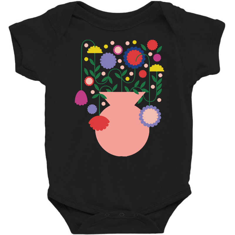 Flowers T  Shirtjar  Flowers Mediterranean Happy Time Traveling Colorf Baby Bodysuit by trompeloise212 | Artistshot