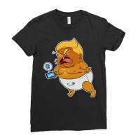 Baby Trump Crying Tweet Ladies Fitted T-shirt | Artistshot