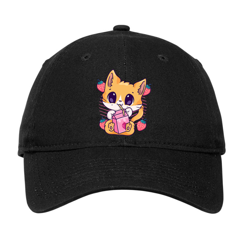 Cute Kawaii Cat Strawberry Milk Anime Neko Shake T' Sticker