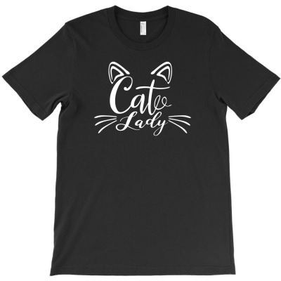 Cat Lady T-shirt Designed By Creativeh