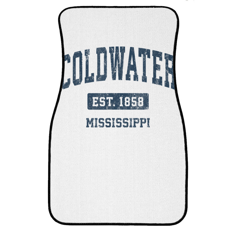 Coldwater Mississippi Ms Vintage Athletic Sports Design T Shirt Front Car Mat | Artistshot