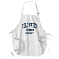 Coldwater Mississippi Ms Vintage Athletic Sports Design T Shirt Medium-length Apron | Artistshot