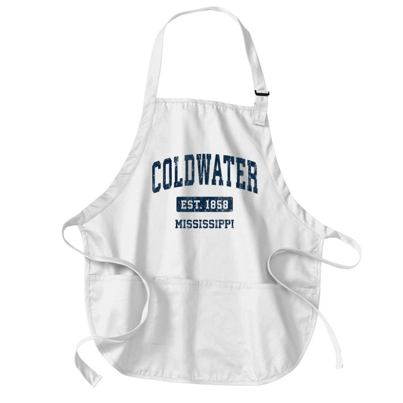 Coldwater Mississippi Ms Vintage Athletic Sports Design T Shirt Medium-length Apron | Artistshot