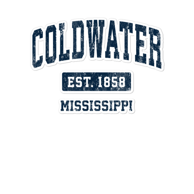 Coldwater Mississippi Ms Vintage Athletic Sports Design T Shirt Sticker | Artistshot