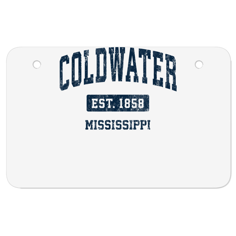 Coldwater Mississippi Ms Vintage Athletic Sports Design T Shirt Atv License Plate | Artistshot