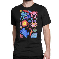 Colorful Crabs Shrimp Anemone Reef Aquarium Coral Painting T Shirt Classic T-shirt | Artistshot