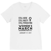 Washington Dc Womens March January 19 2019 V-neck Tee | Artistshot