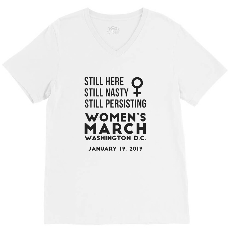 Washington Dc Womens March January 19 2019 V-neck Tee | Artistshot